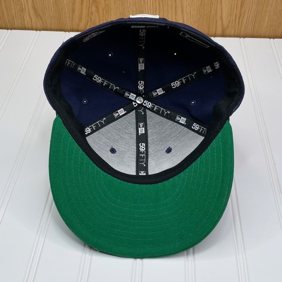 Cedar Rapids Kernels New Era Authentic 59FIFTY Fitted Hat - Navy/Green Sz 7 - Picture 3 of 6